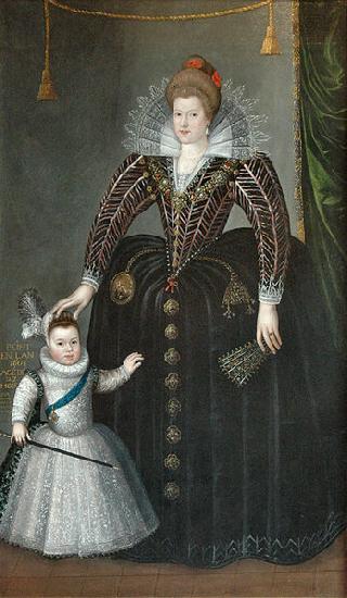 Charles Martin Portrait of Maria de' Medici and her son Louis XIII oil painting picture